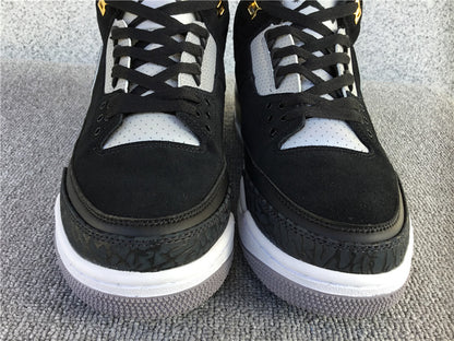 Jordan 3 "Tinker Black Cement Gold"