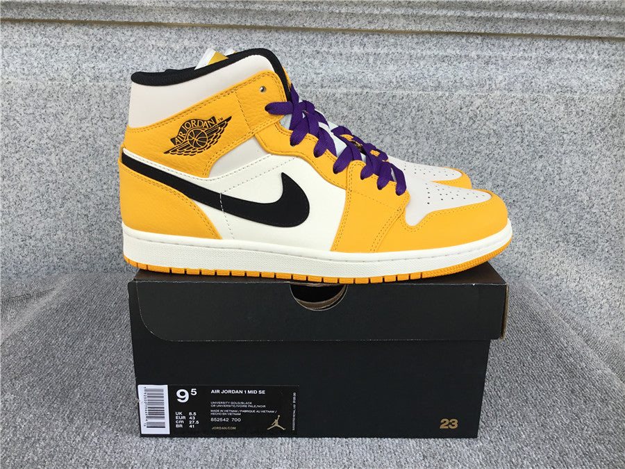 Jordan 1 Mid SE Lakers (GS)