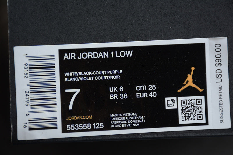 Jordan 1 Low "Court Purple"