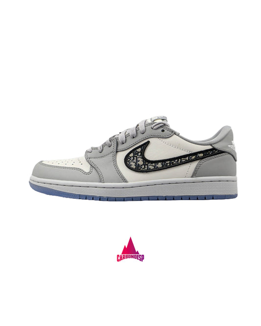 Dior Jordan 1 Low Wolf Grey Sail photon Dust White