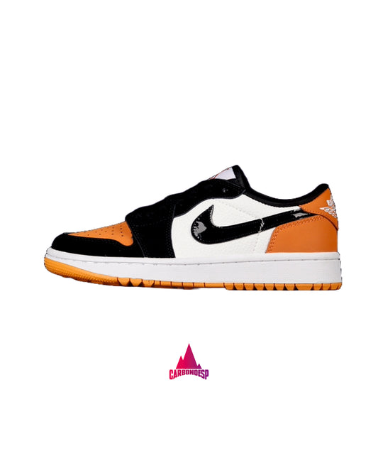 Jordan 1 Low Golf Sharttered Backboard White Black Orange