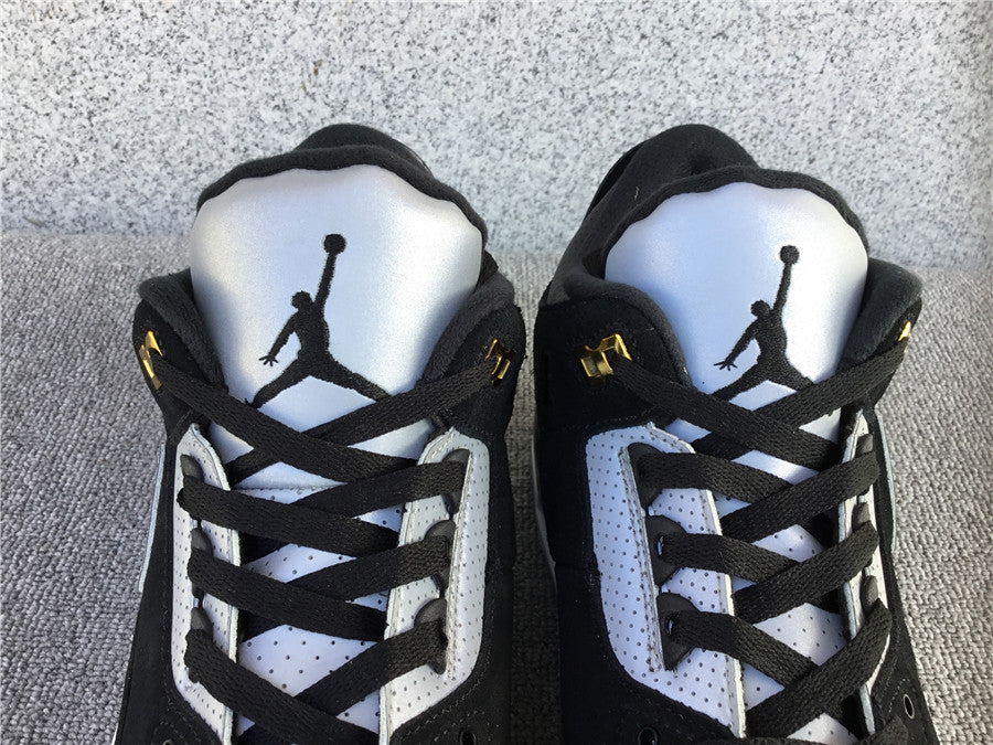 Jordan 3 "Tinker Black Cement Gold"