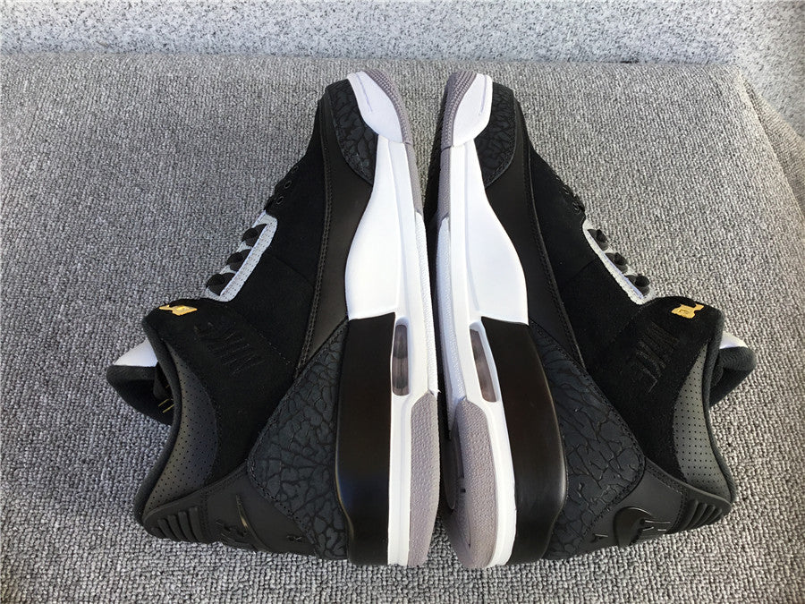 Jordan 3 "Tinker Black Cement Gold"