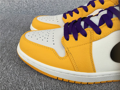 Jordan 1 Mid SE Lakers (GS)